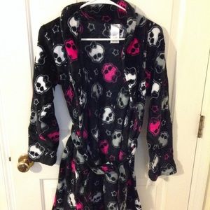 Monster High skulls mid-length robe Girls XL